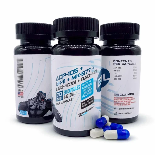 ACP-105 + MK-677 + YK-11 + LGD-4033 + RAD-140 20 Capsules | Behemothlabz